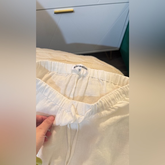 Reformation Olina Linen Pant In White, brand new, never worn, no flaws. - Picture 14 of 16